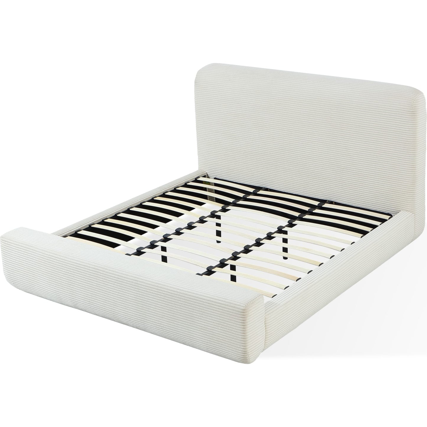 Wisteria Upholstered Platform Bed in Frosty Corduroy