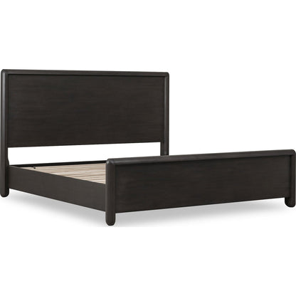 Xolani Acacia Wood Platform Bed in Jaguar
