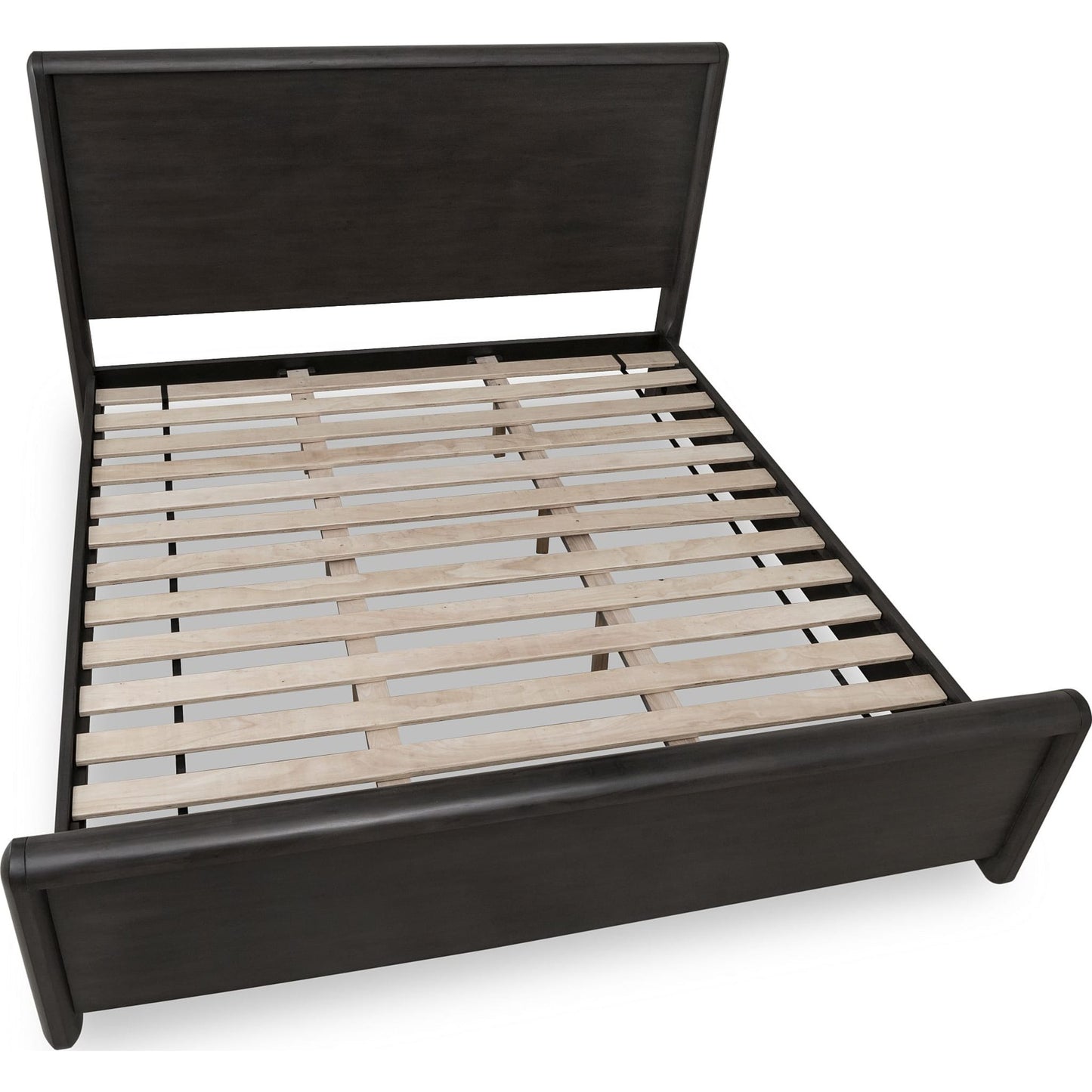 Xolani Acacia Wood Platform Bed in Jaguar