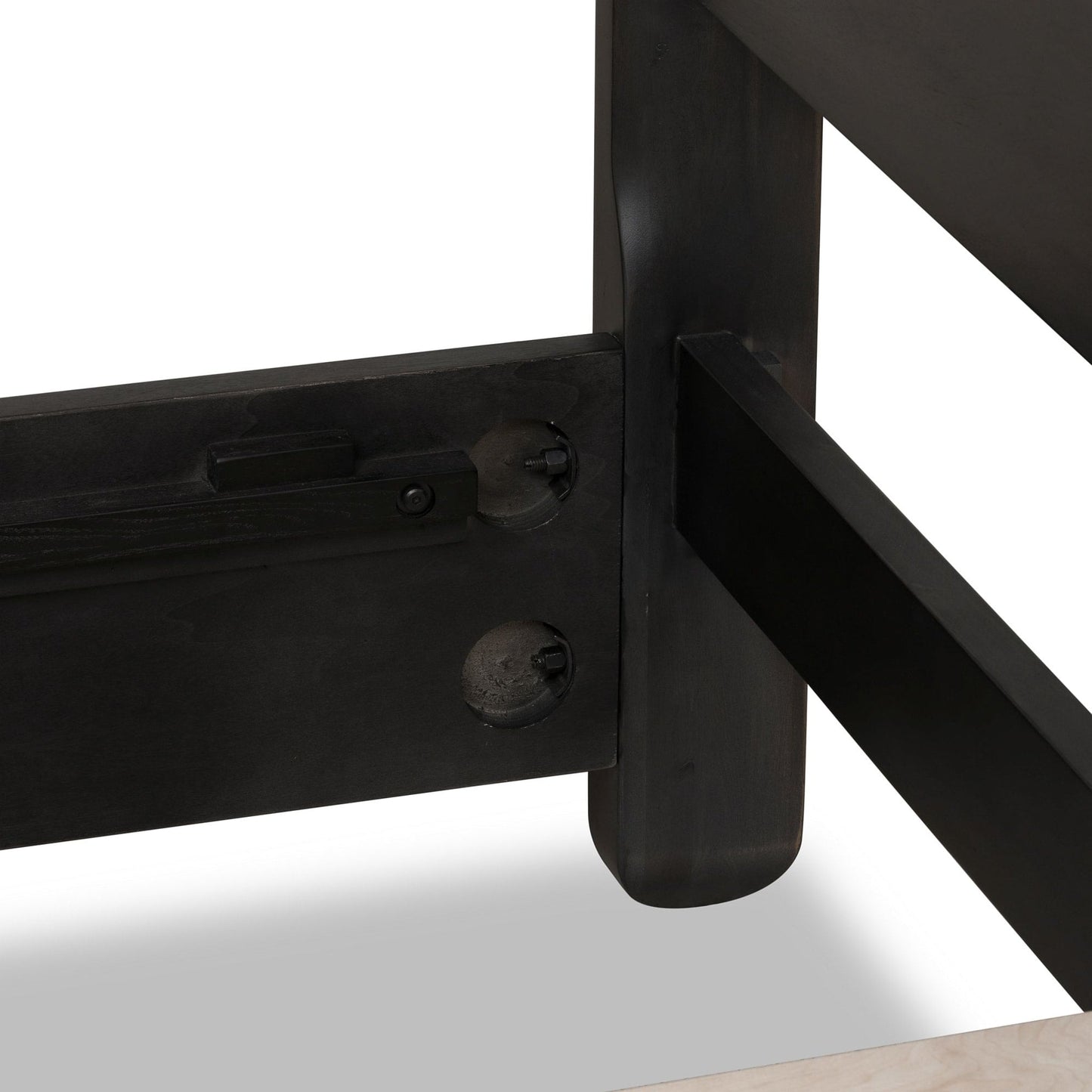 Xolani Acacia Wood Platform Bed in Jaguar