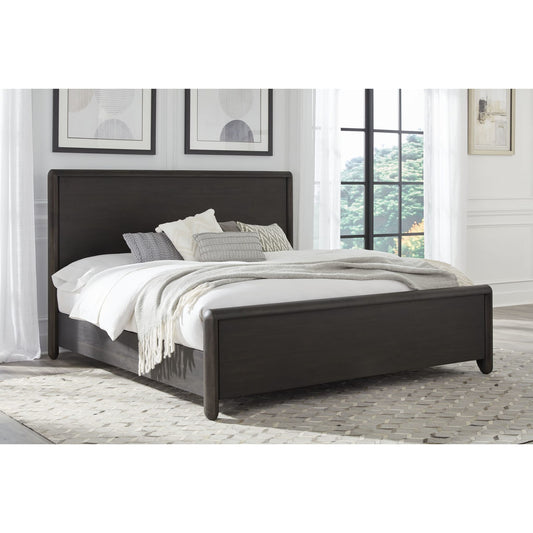 Xolani Acacia Wood Platform Bed in Jaguar