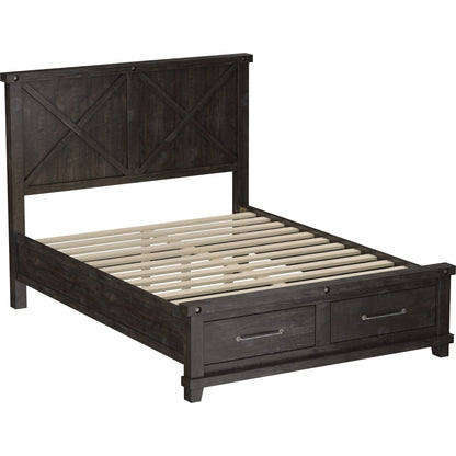 Yosemite Solid Wood Footboard Storage Bed in Cafe