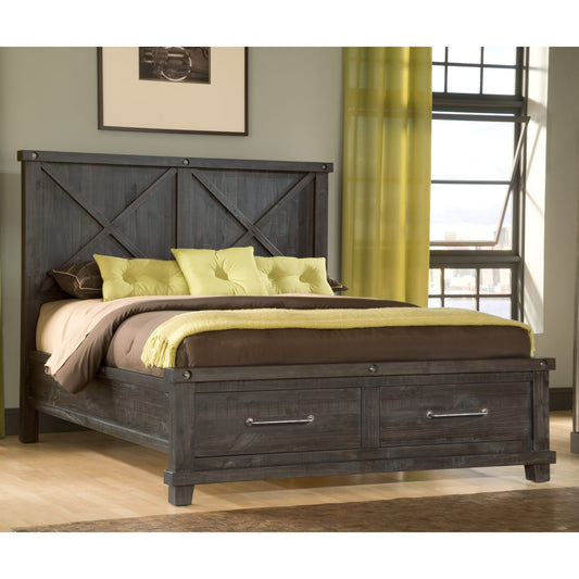 Yosemite Solid Wood Footboard Storage Bed in Cafe