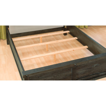 Yosemite Solid Wood Panel Bed in Cafe