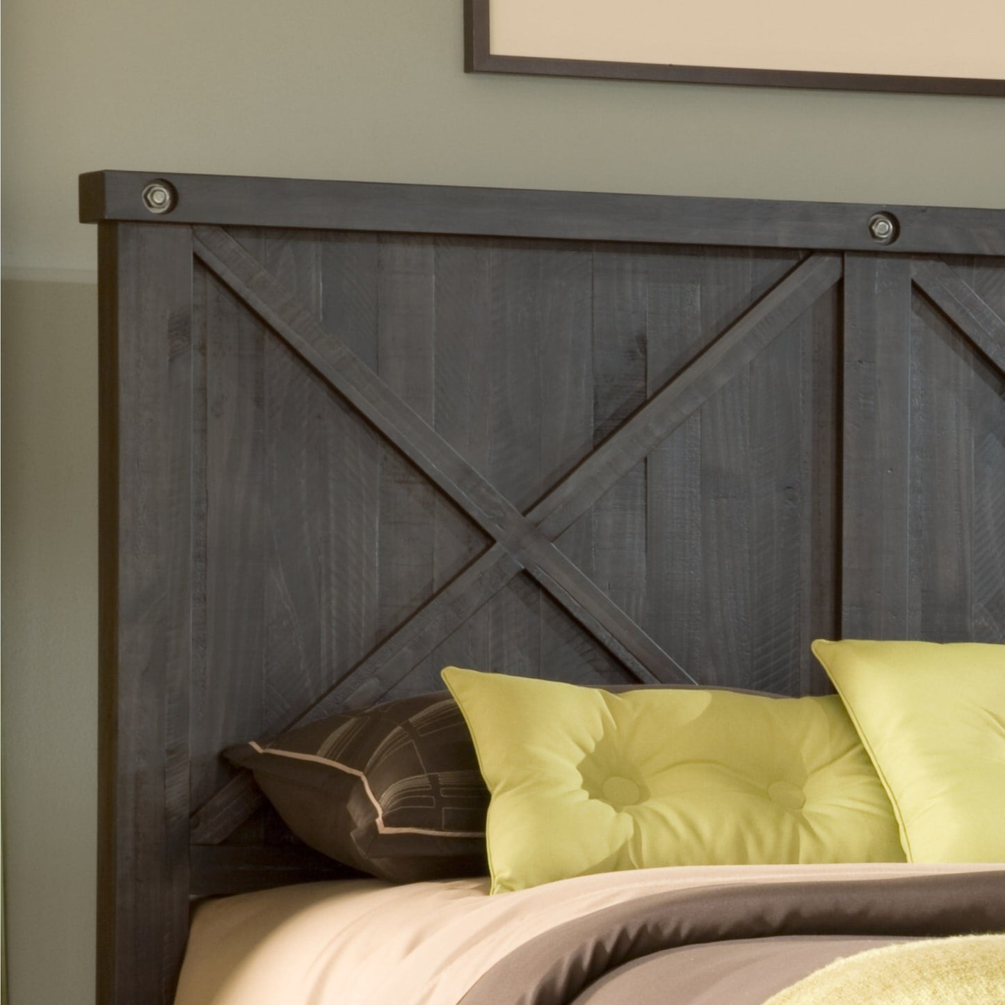 Yosemite Solid Wood Panel Bed in Cafe
