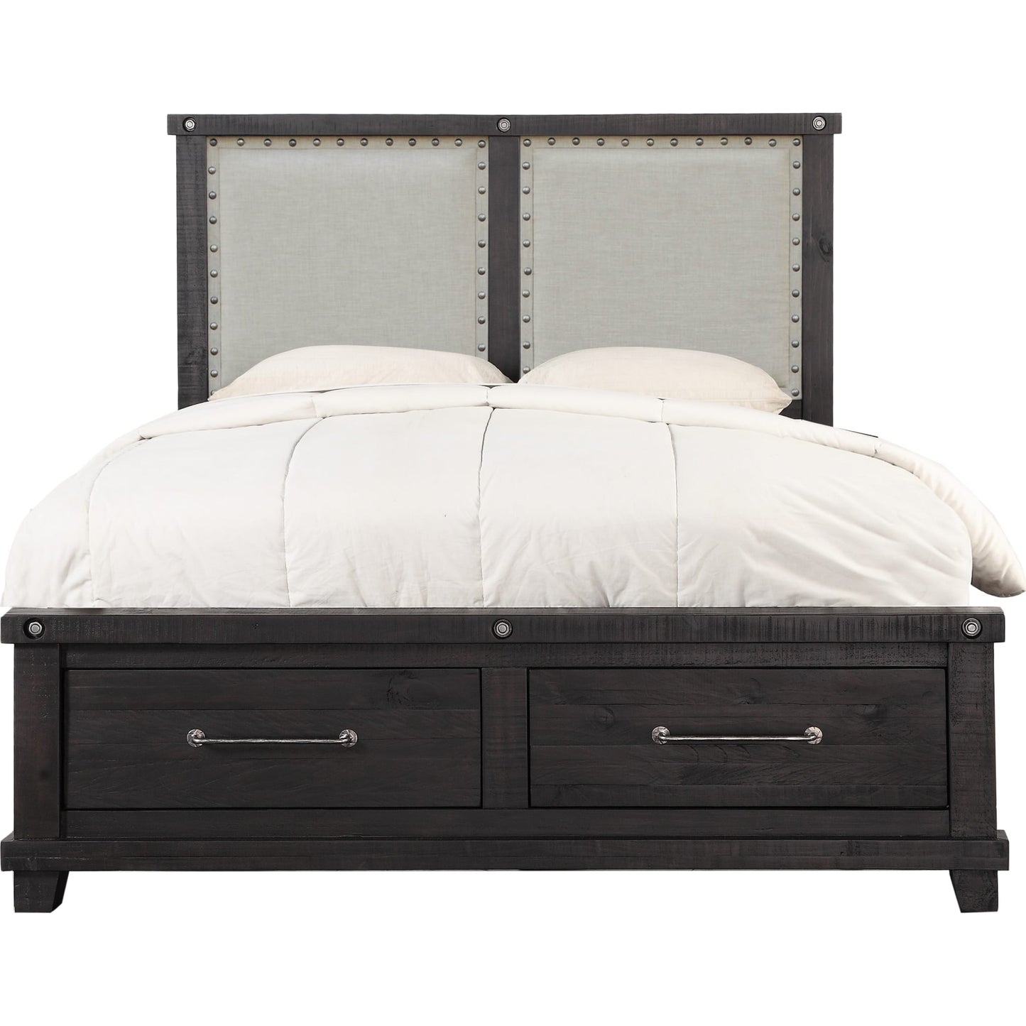 Yosemite Upholstered Footboard Storage Bed in Cafe