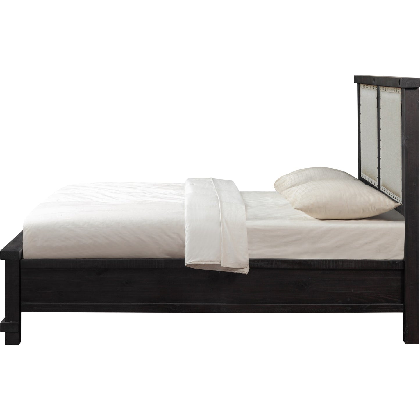 Yosemite Upholstered Footboard Storage Bed in Cafe