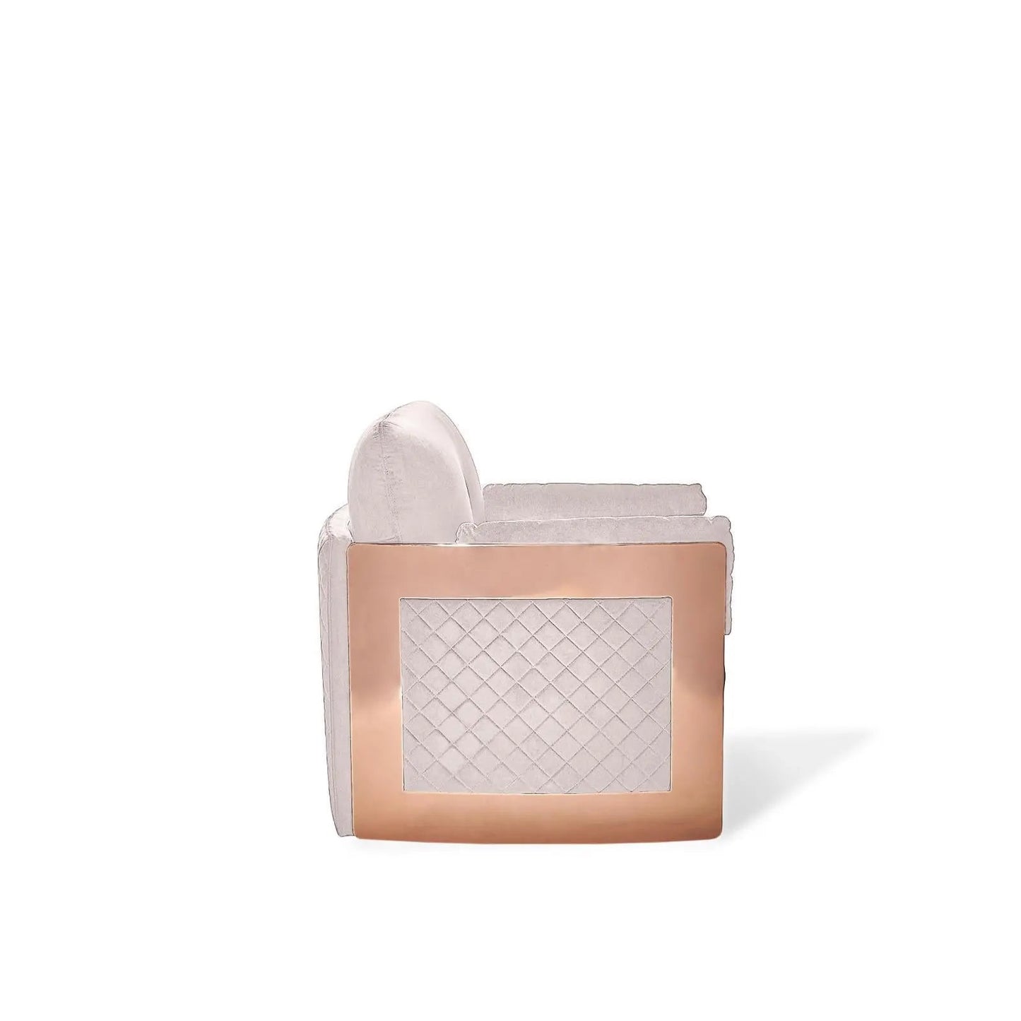 Adagio Rose Gold Luxury Sofa Set in Beige