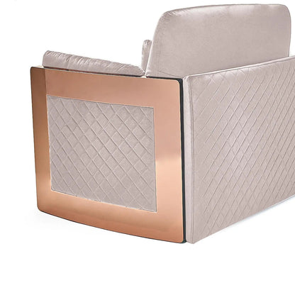 Adagio Rose Gold Luxury Sofa Set in Beige
