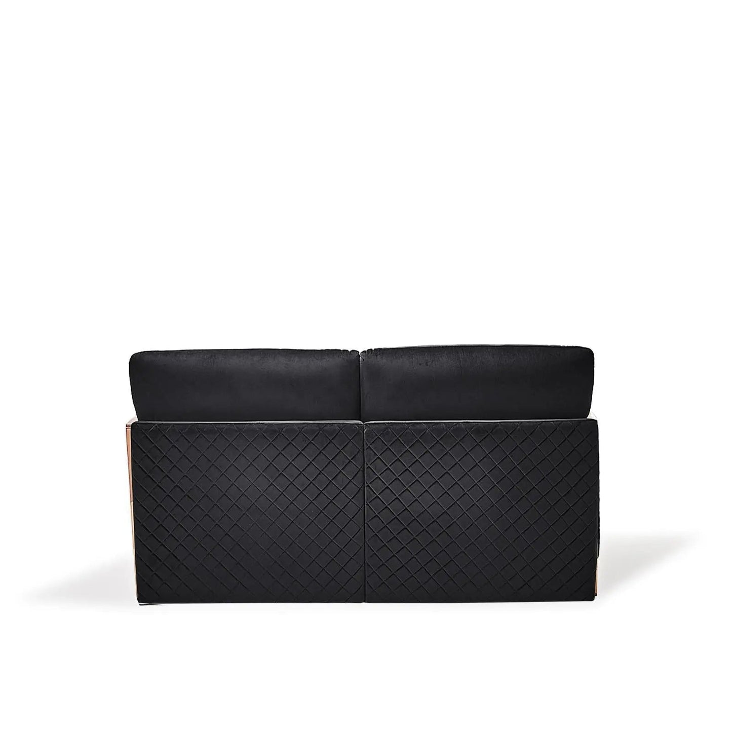 Adagio Rose Gold Luxury Sofa Set in Black