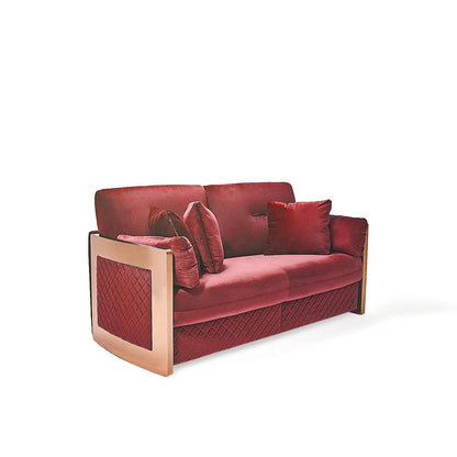 Adagio Rose Gold Luxury Sofa Set in Burgundy