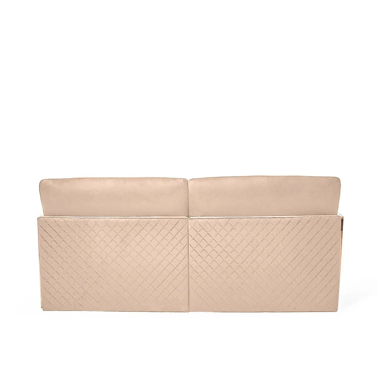 Adagio Rose Gold Luxury Sofa Set in Dark Beige