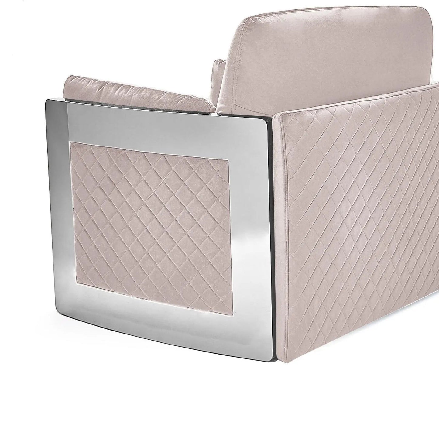 Adagio Silver Luxury Sofa Set in Beige