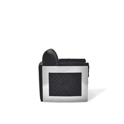 Adagio Silver Luxury Sofa Set in Black