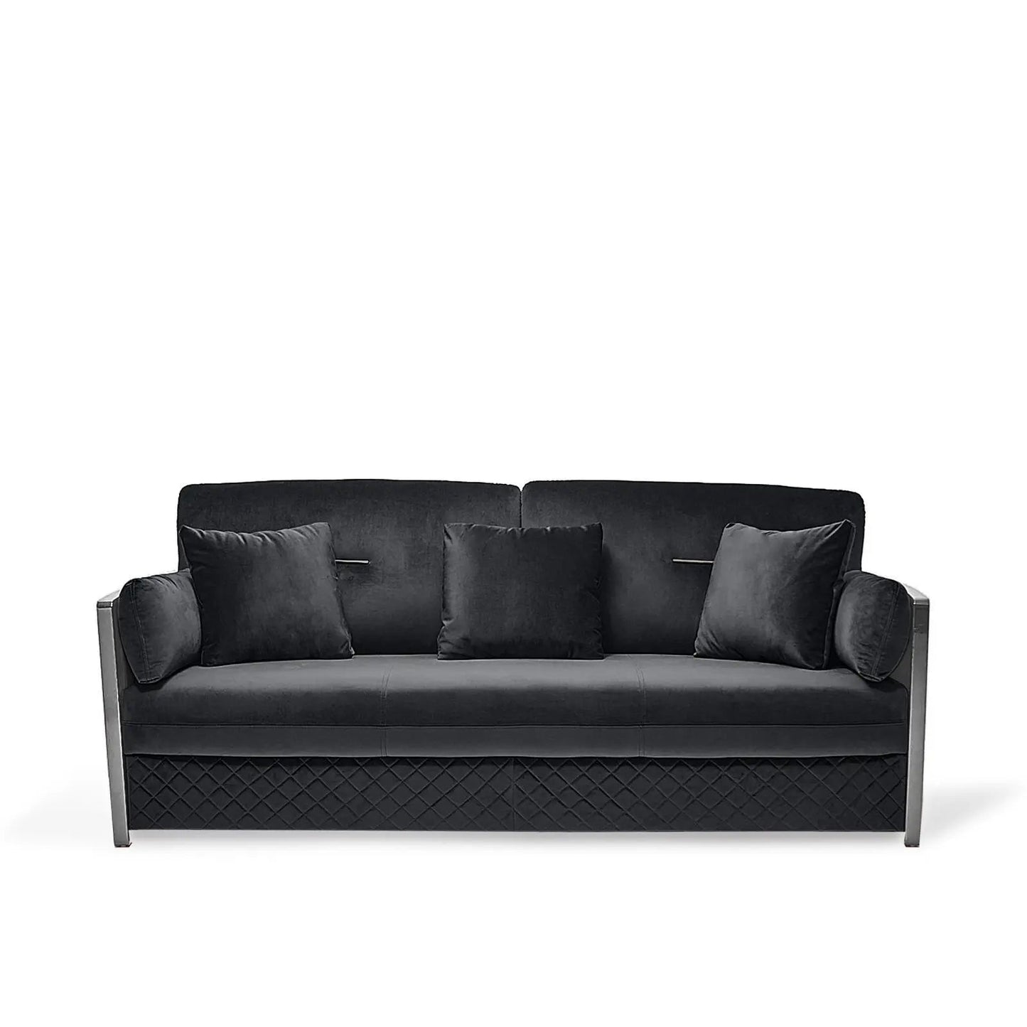 Adagio Silver Black Sofa Set