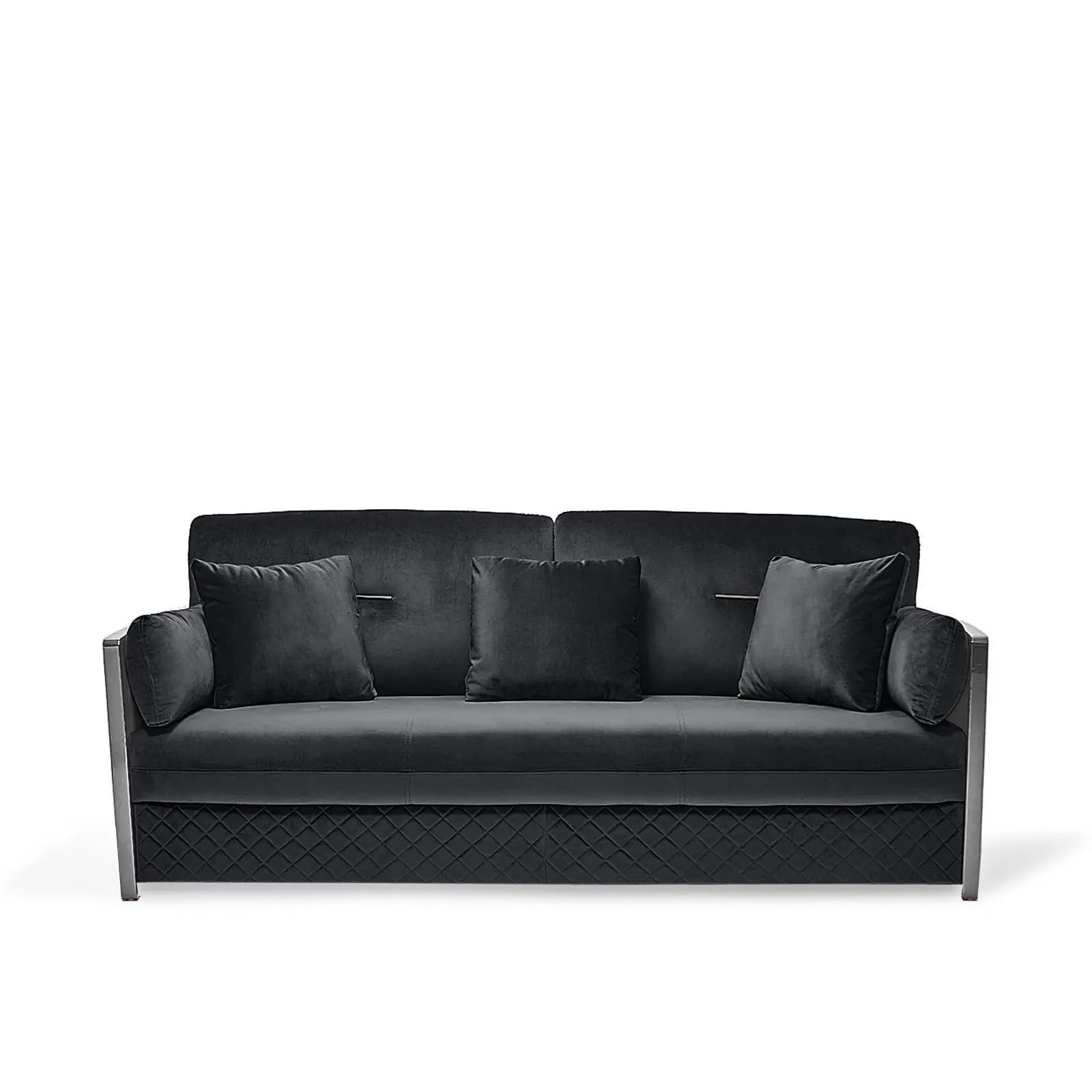 Adagio Silver Black Sofa Set