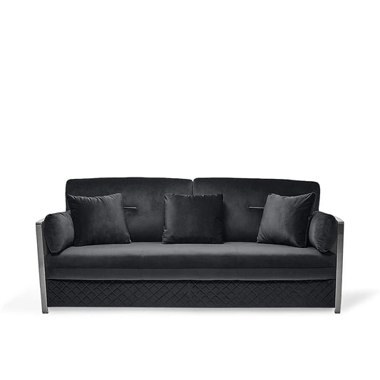 Adagio Silver Black Sofa Set