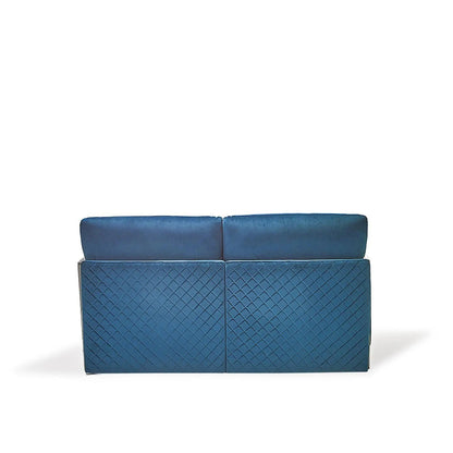 Adagio Silver Luxury Sofa Set in Dark Blue