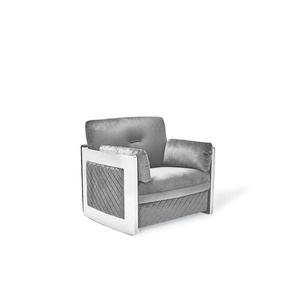Adagio Silver Luxury Sofa Set in Gray