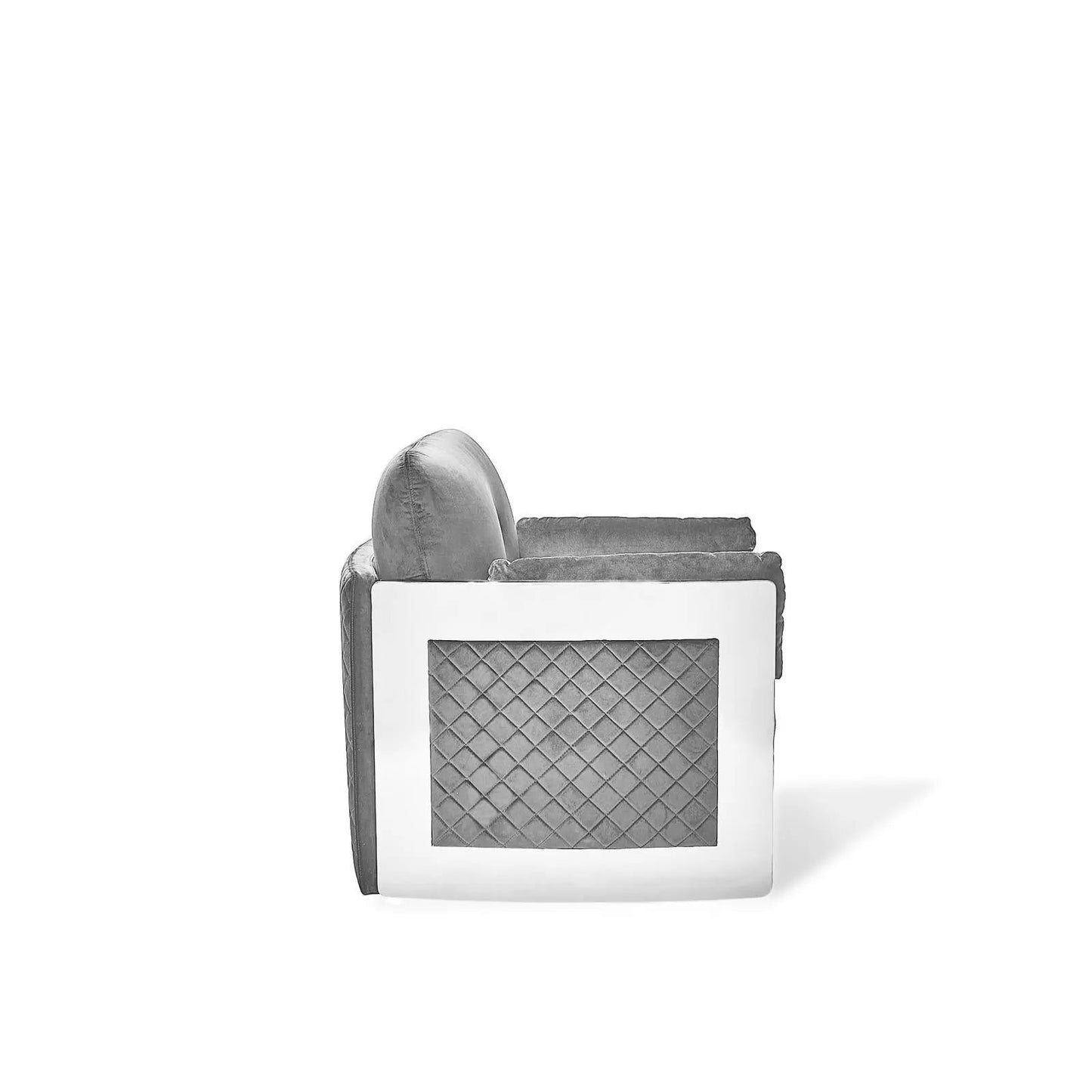 Adagio Silver Luxury Sofa Set in Gray