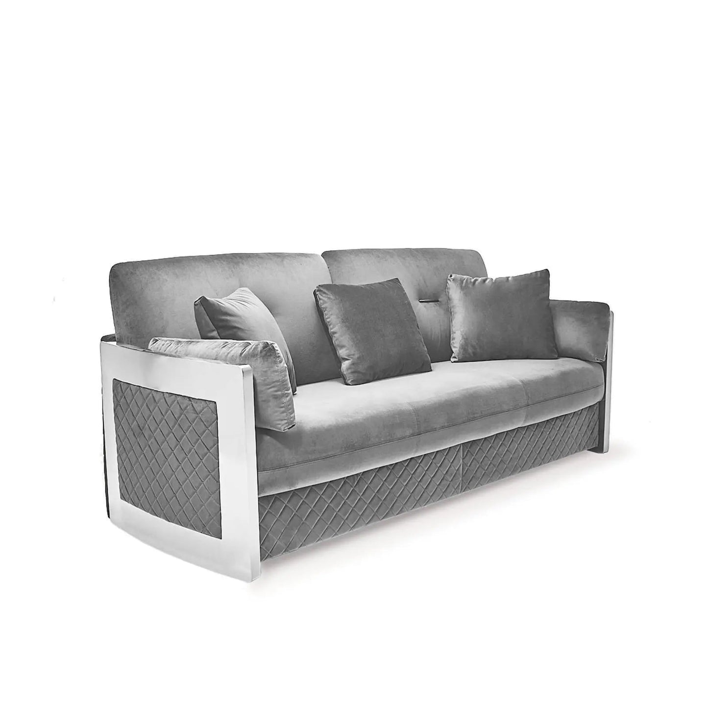 Adagio Silver Luxury Sofa Set in Gray