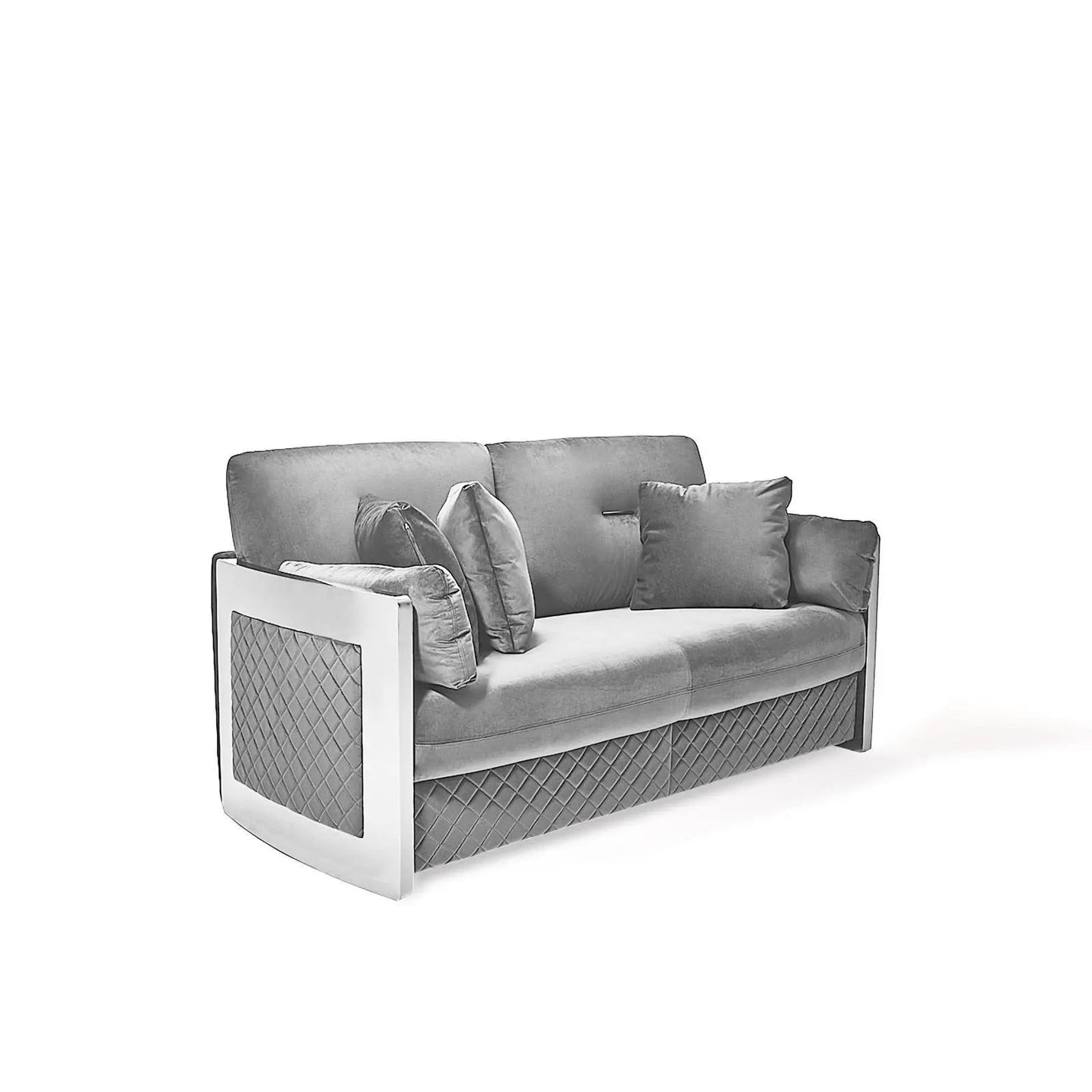 Adagio Silver Luxury Sofa Set in Gray