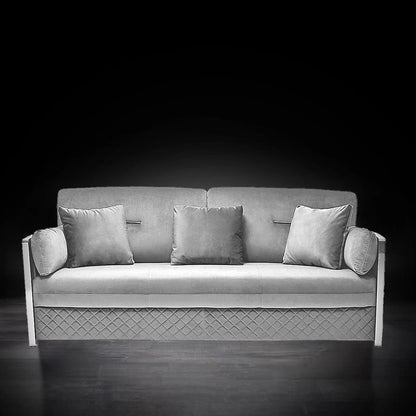 Adagio Silver Luxury Sofa Set in Gray