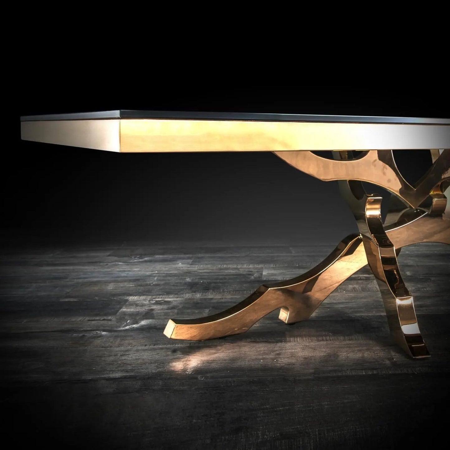 Albero Black Glass Top Rectangular Coffee Table – Sleek & Modern