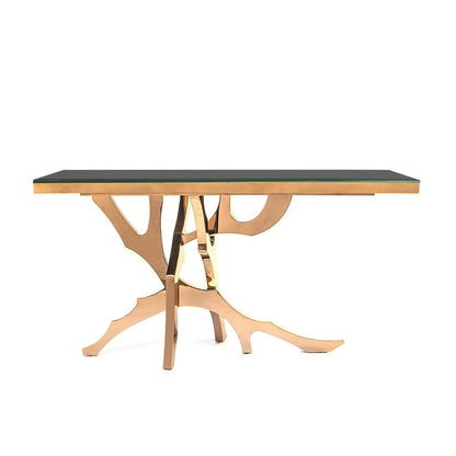 Albero Rose Gold Polished Stainless Steel Base Console Table RG
