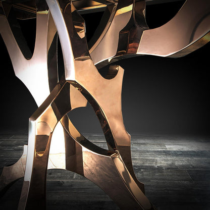 Albero Black Glass Dining Table