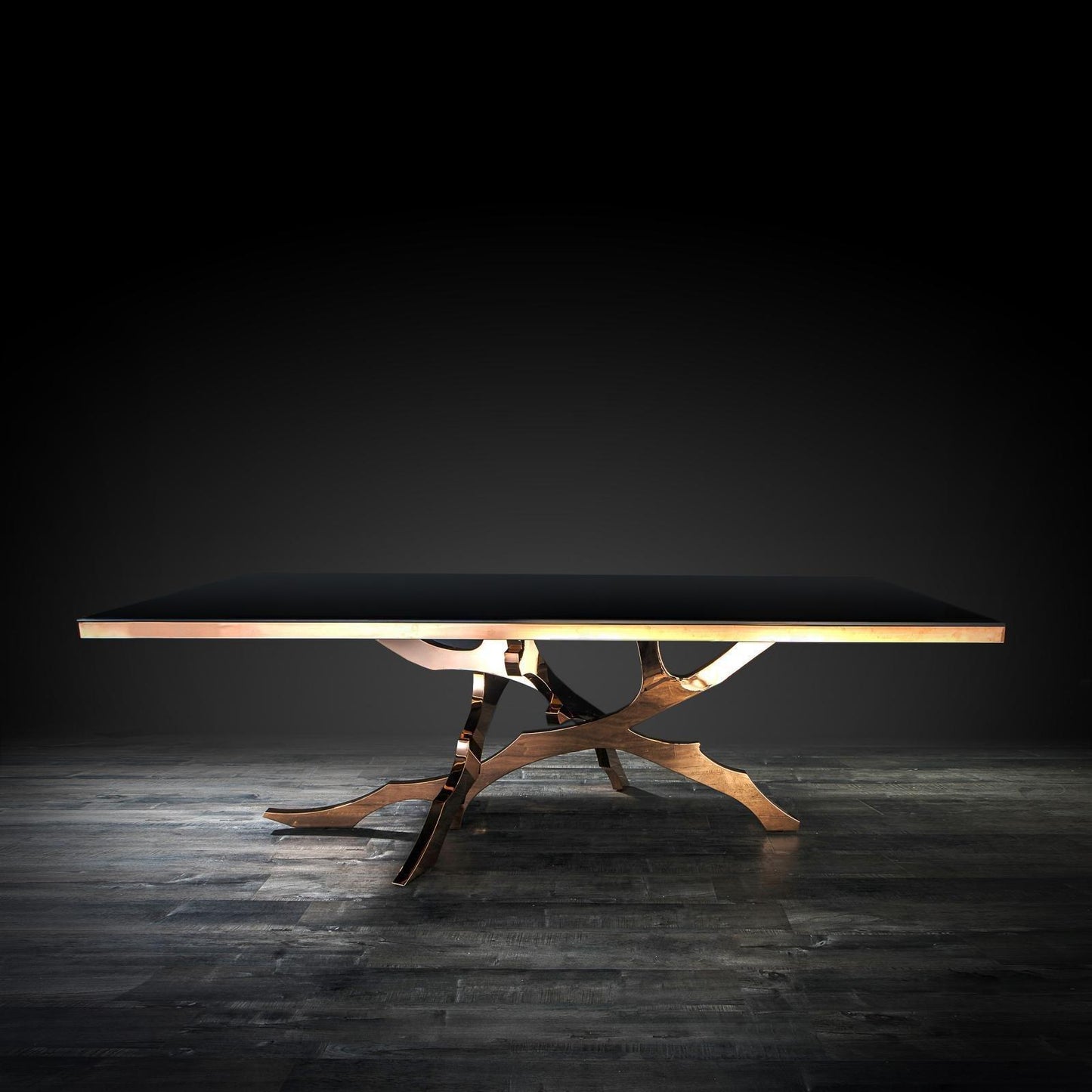 Albero Black Glass Dining Table