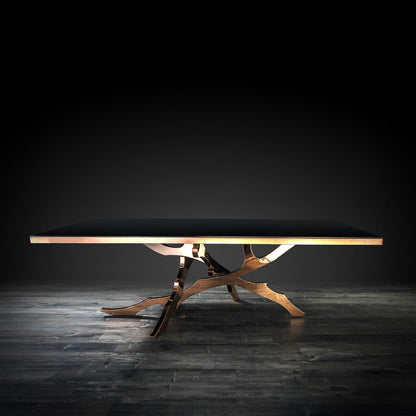Albero Black Glass Dining Table