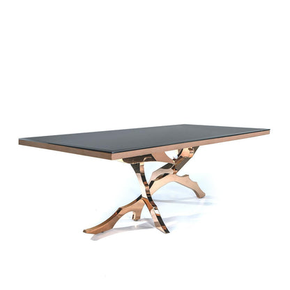 Albero Black Glass Dining Table
