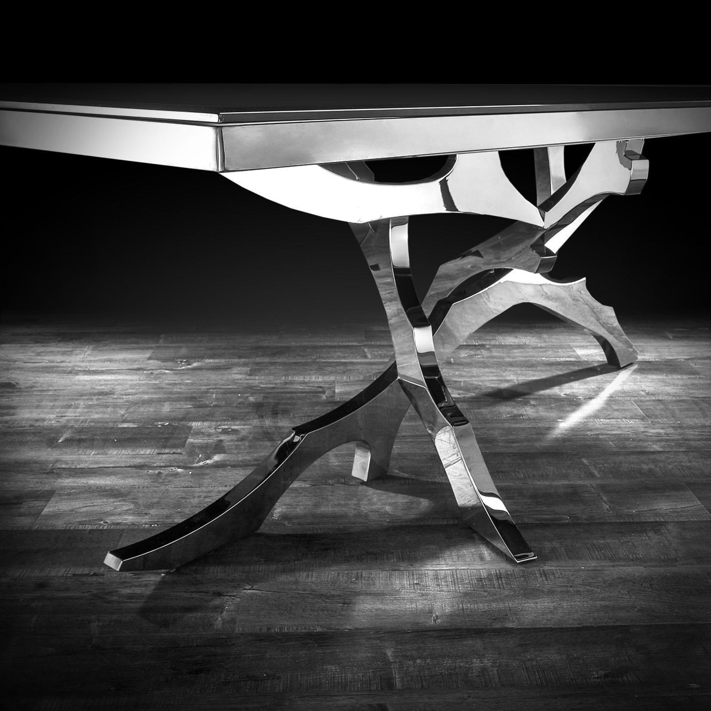 Albero Black Glass Dining Table