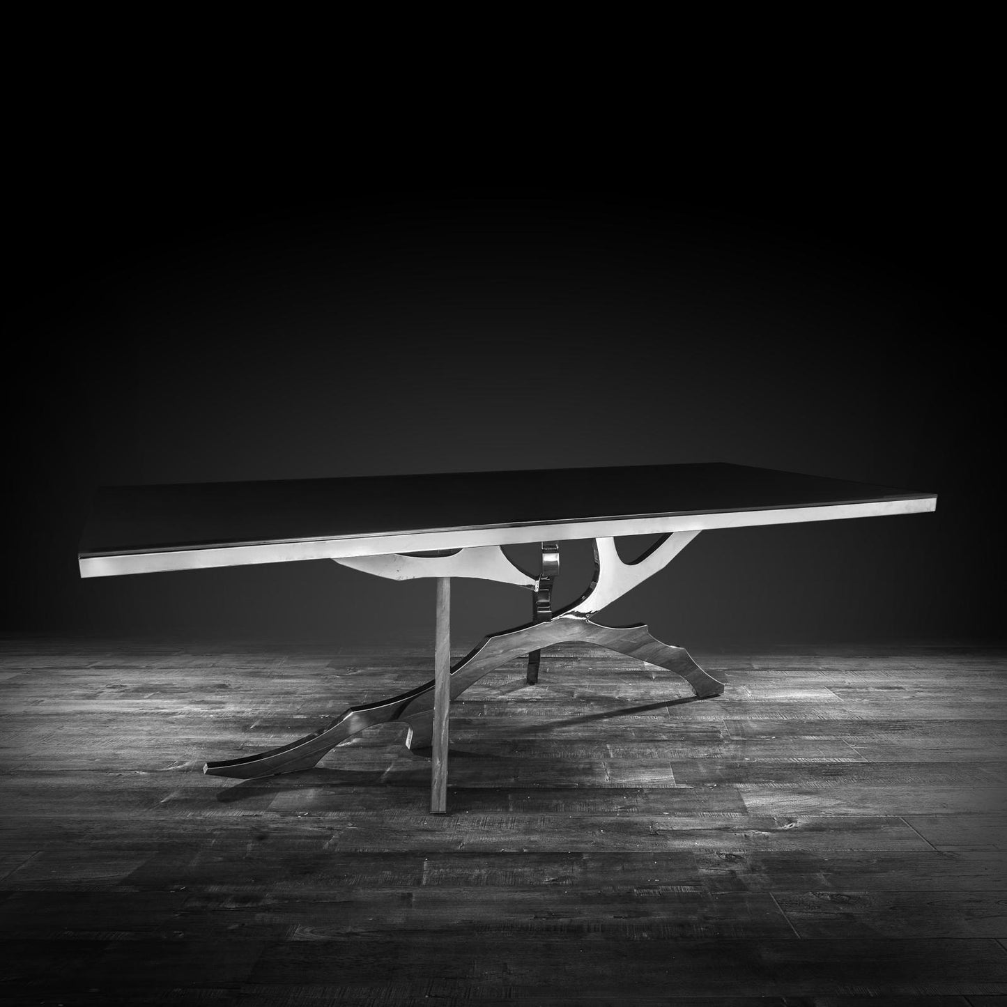 Albero Black Glass Dining Table