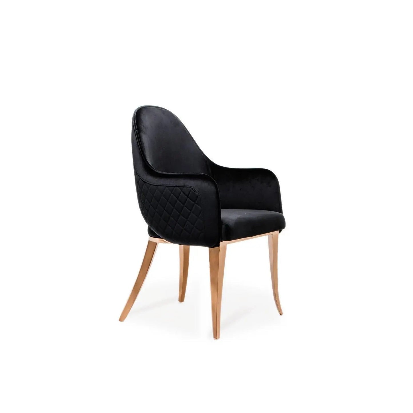 Alegra Rose Gold Elegant Dining Chair