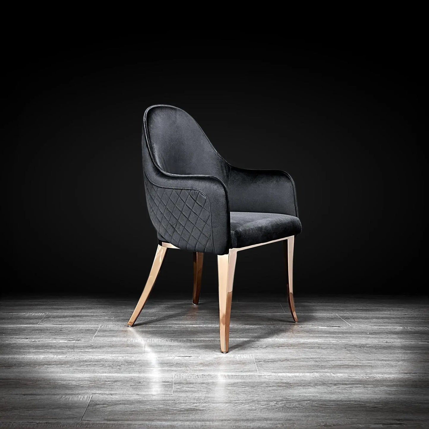 Alegra Rose Gold Elegant Dining Chair