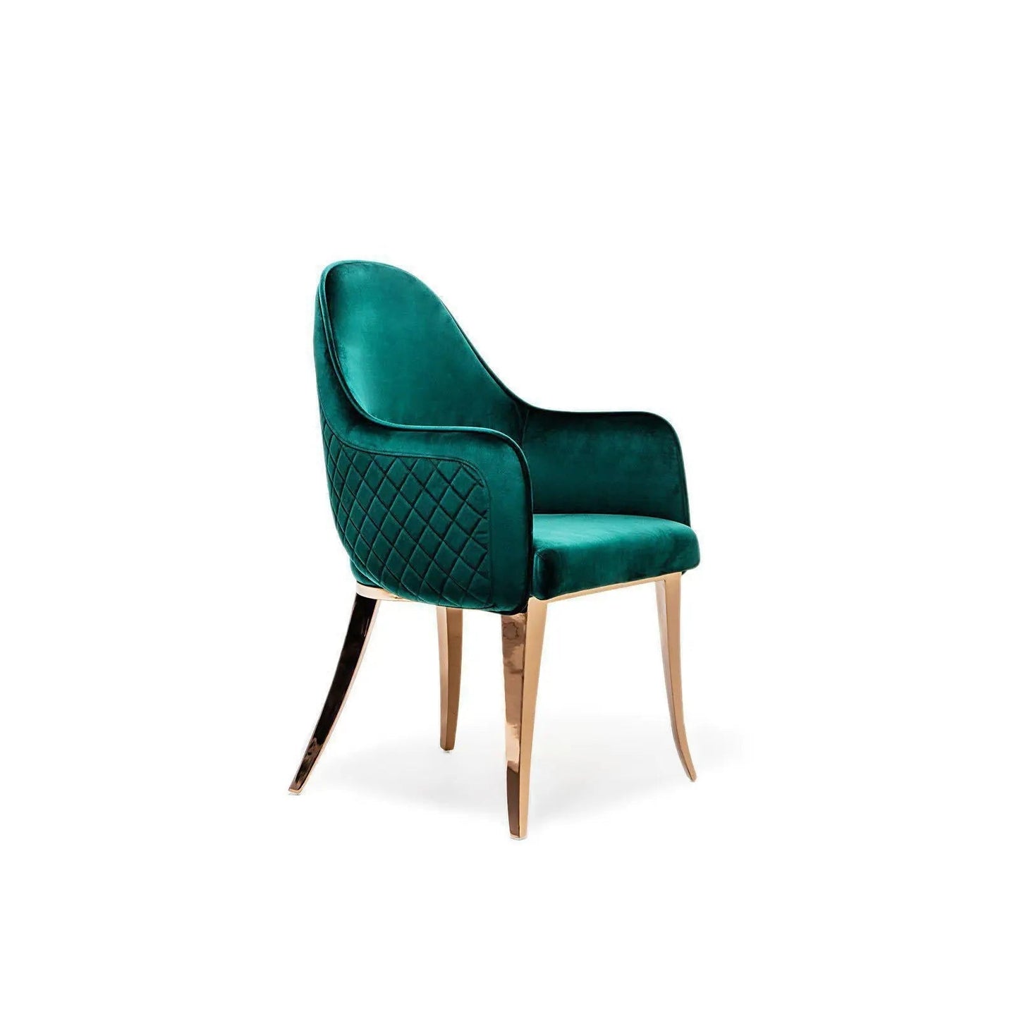 Alegra Rose Gold Elegant Dining Chair