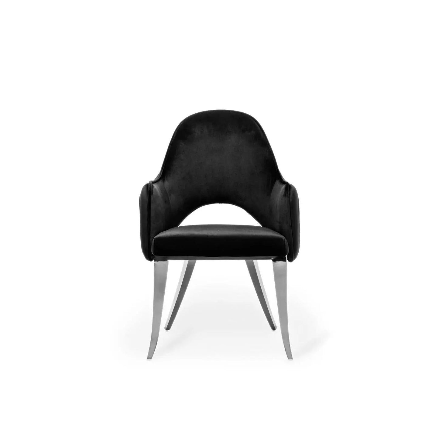 Alegra Silver Black Dining Chair