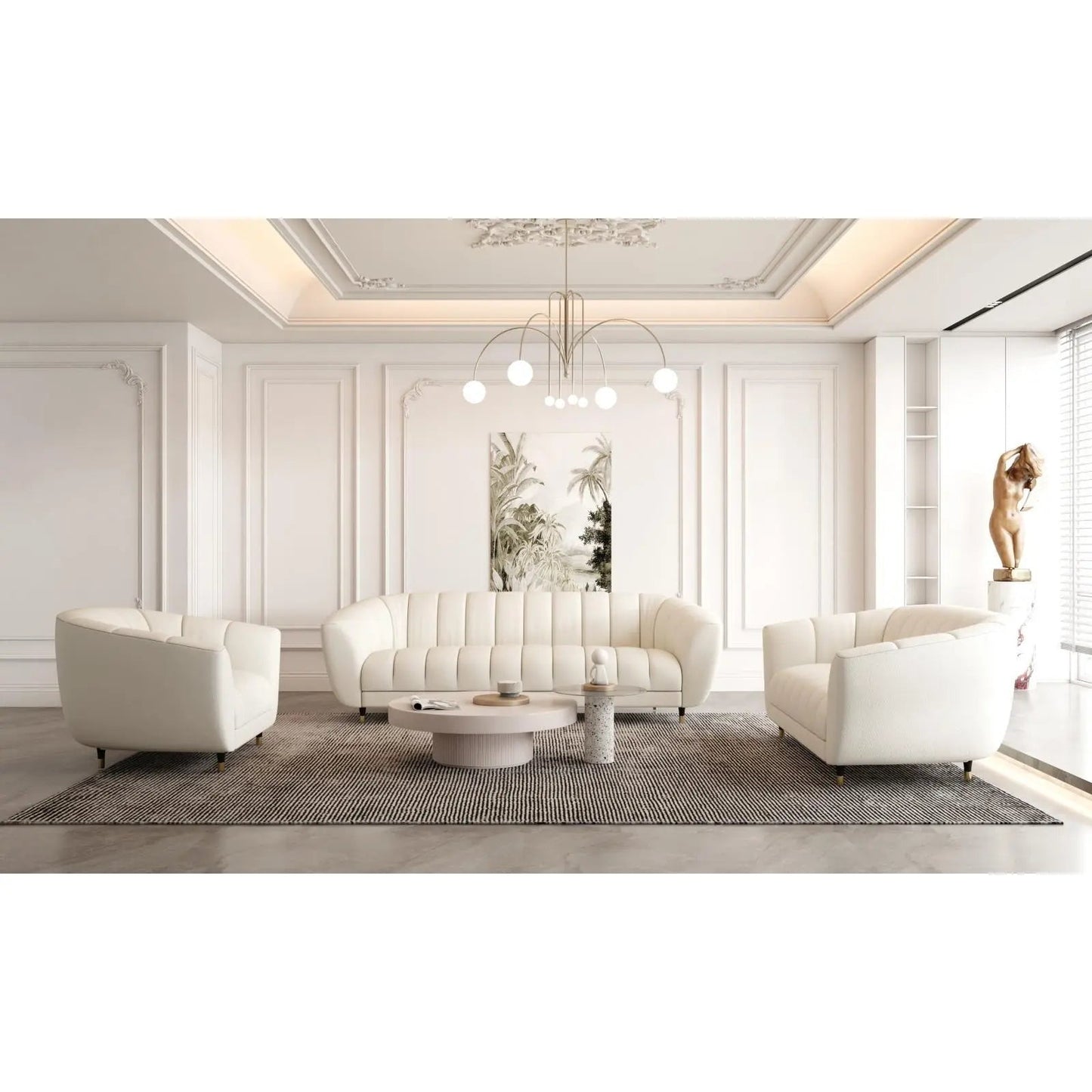 Alessandro Modern Sofa Set – White