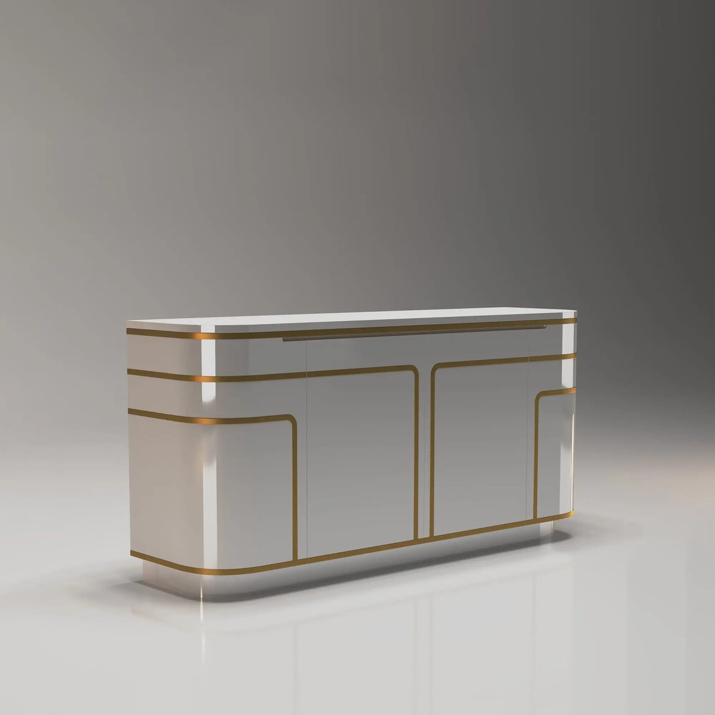 Alicia Contemporary Buffet in White