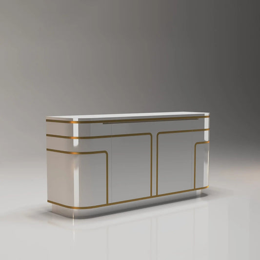 Alicia Contemporary Buffet in White