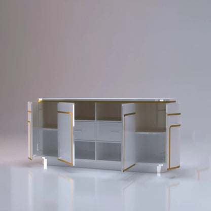 Alicia Contemporary Buffet in White