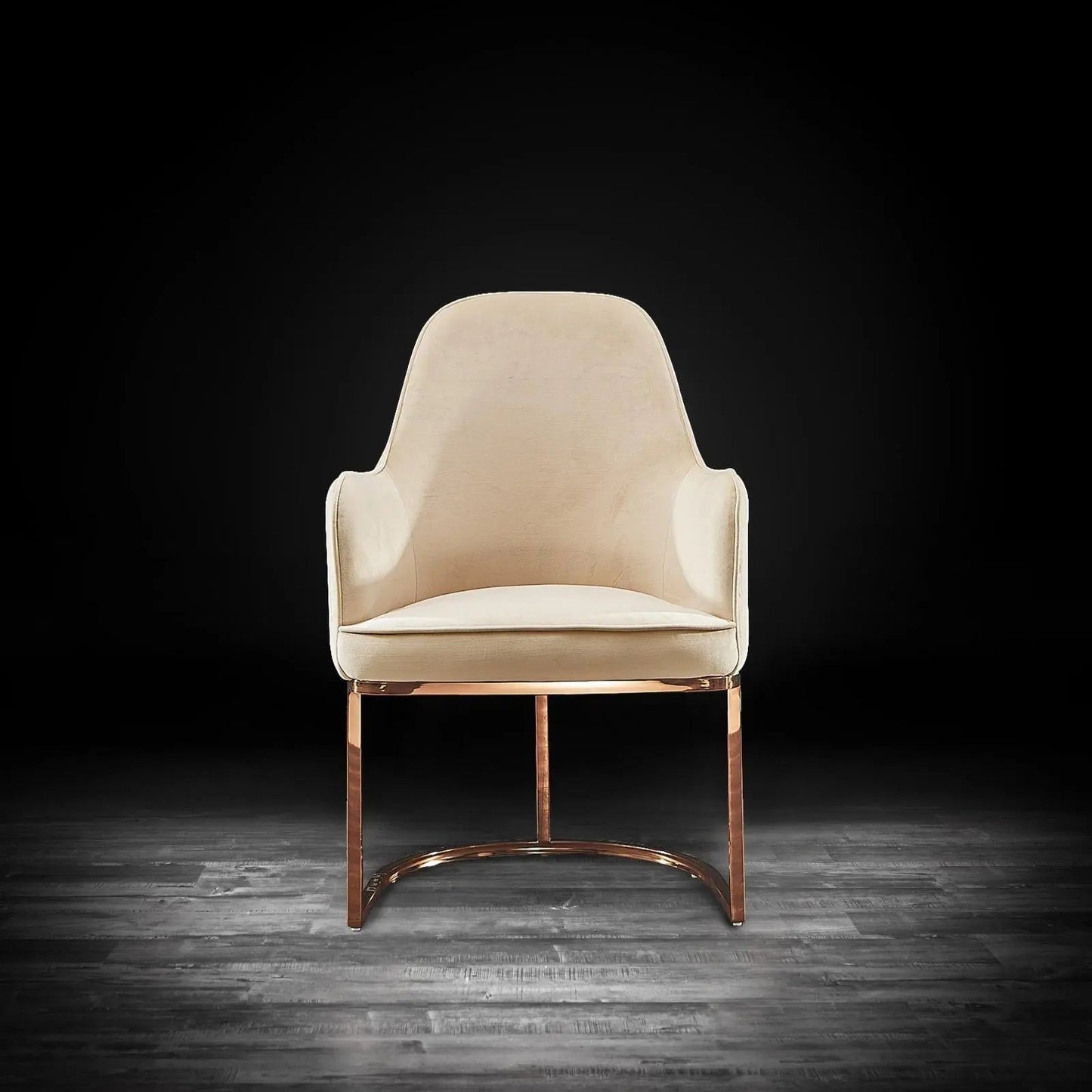 Andria Rose Gold Stylish Dining Chair