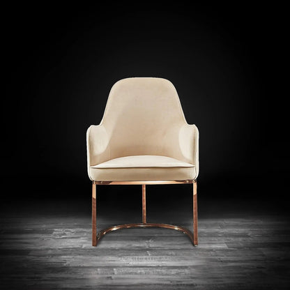 Andria Rose Gold Stylish Dining Chair