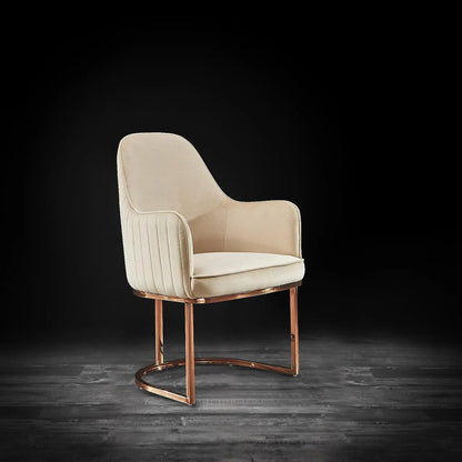 Andria Rose Gold Stylish Dining Chair