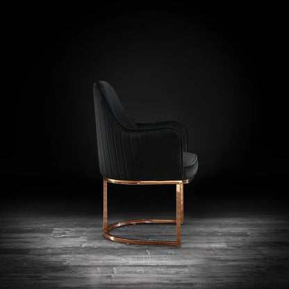 Andria Rose Gold Stylish Dining Chair
