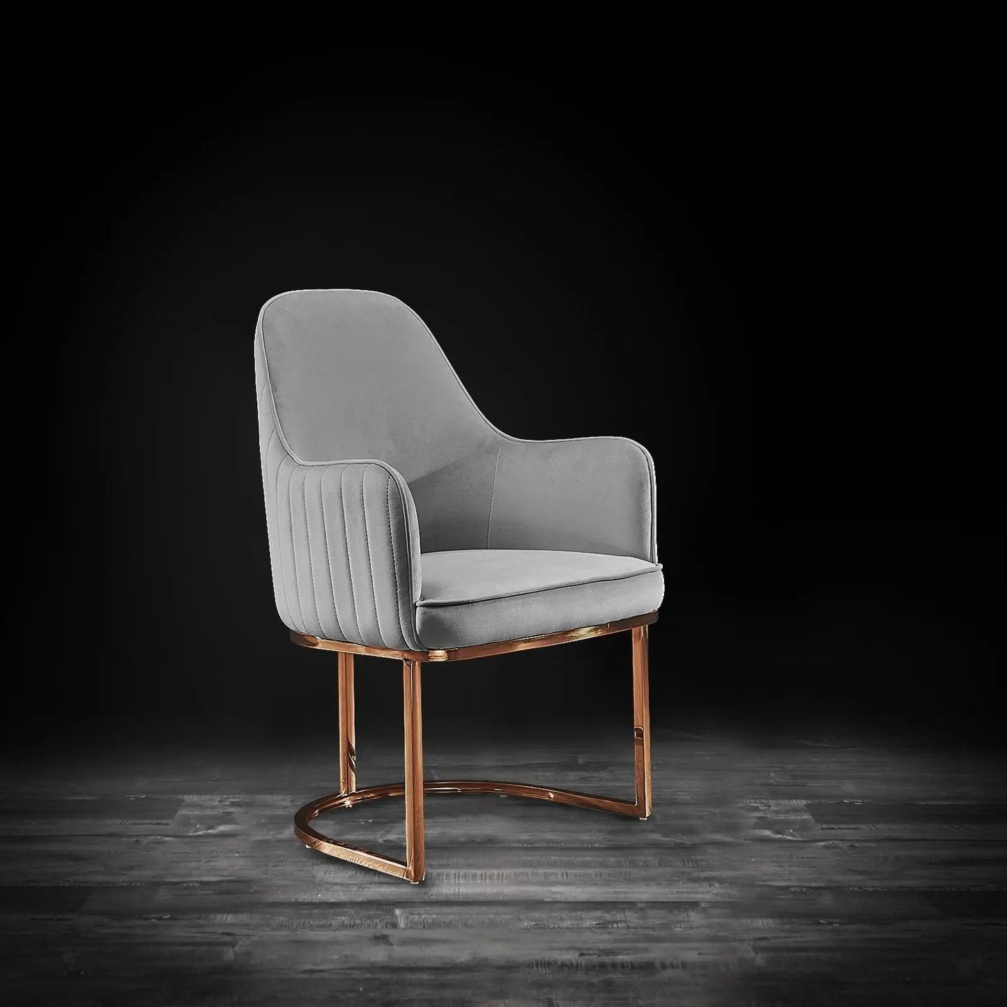 Andria Rose Gold Stylish Dining Chair