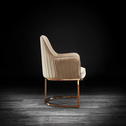 Andria Rose Gold Stylish Dining Chair