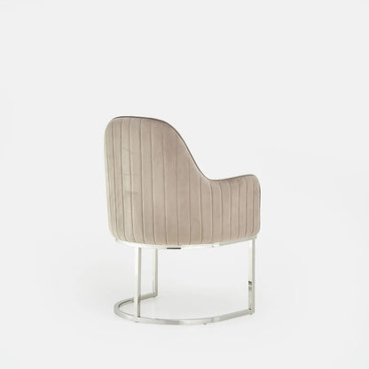 Andria Contemporary Silver Dining Chair